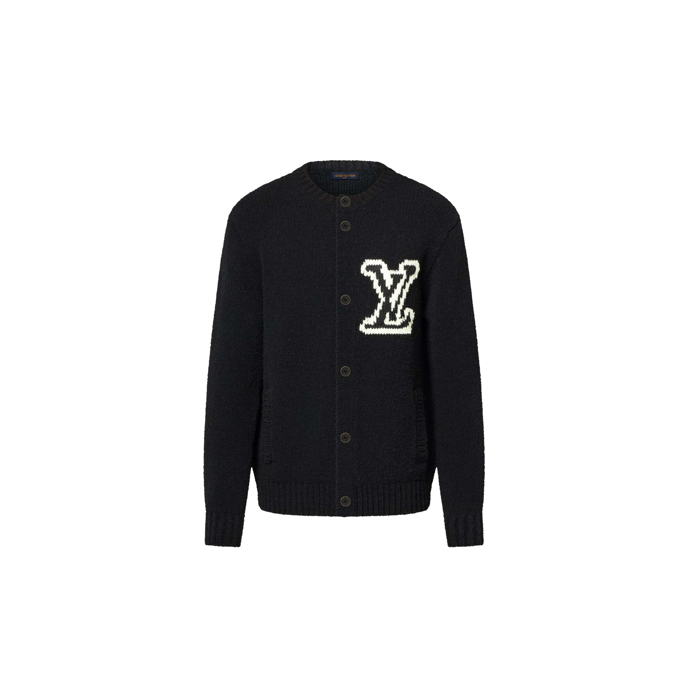LOUIS VUITTON CHUNKY INTARSIA SIGNATURE CARDIGAN 1AJBXU LOUIS VUITTON CHUNKY INTARSIA SIGNATURE CARDIGAN 1AJBXU